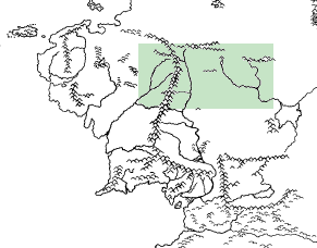 Morwinsky Map Third Age With Latitudes Cropped NW M e adventure area highlighted 20120709b