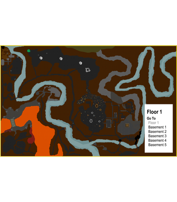 Goblin town dungeons Floor 1 Overview Map (unlabeled)