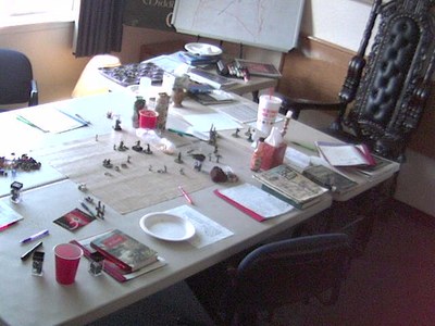 merpcon v game table throne empty but messy